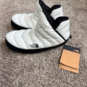 The North Face White Quilted Booties